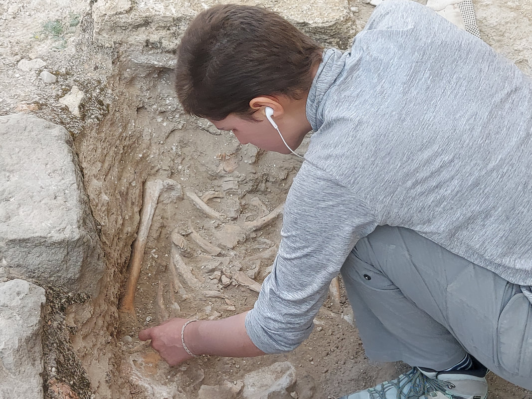 Digging the skeletal remains of a medieval knight
