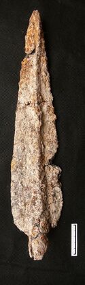 Spearhead found in the Zortia de los Canes castle