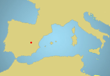 Valeria in Spain. Map
